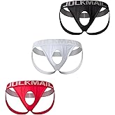 JOCKMAIL 3 Pack Cutout Jock straps for Men Comfort Men's Jockstrap Low Rise Athletic Supporter for Parties & Nightlife