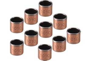 Kozelo 10pcs 1010 Sleeve Bearings - [10mm Bore Dia x 12mm OD x 10mm Length] Wrapped Oilless Bushings for Sliding Movements of Machinery Use