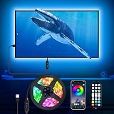 Daymeet TV LED Backlight 5M RGB USB Light Strip for 55-85 inch TV with Remote