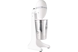 Hamilton Beach 727B DrinkMaster Electric Drink Mixer, Restaurant-Quality Retro Milkshake Maker & Milk Frother, 2 Speeds, Extra-Large 28 oz. Stainless Steel Cup, White