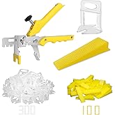 DGSL Tile Leveling System with Tile Plier 300 Piece Tile Spacer Clips 1/16 Inch and 100 Piece Reusable Wedges Tile Tools Set 
