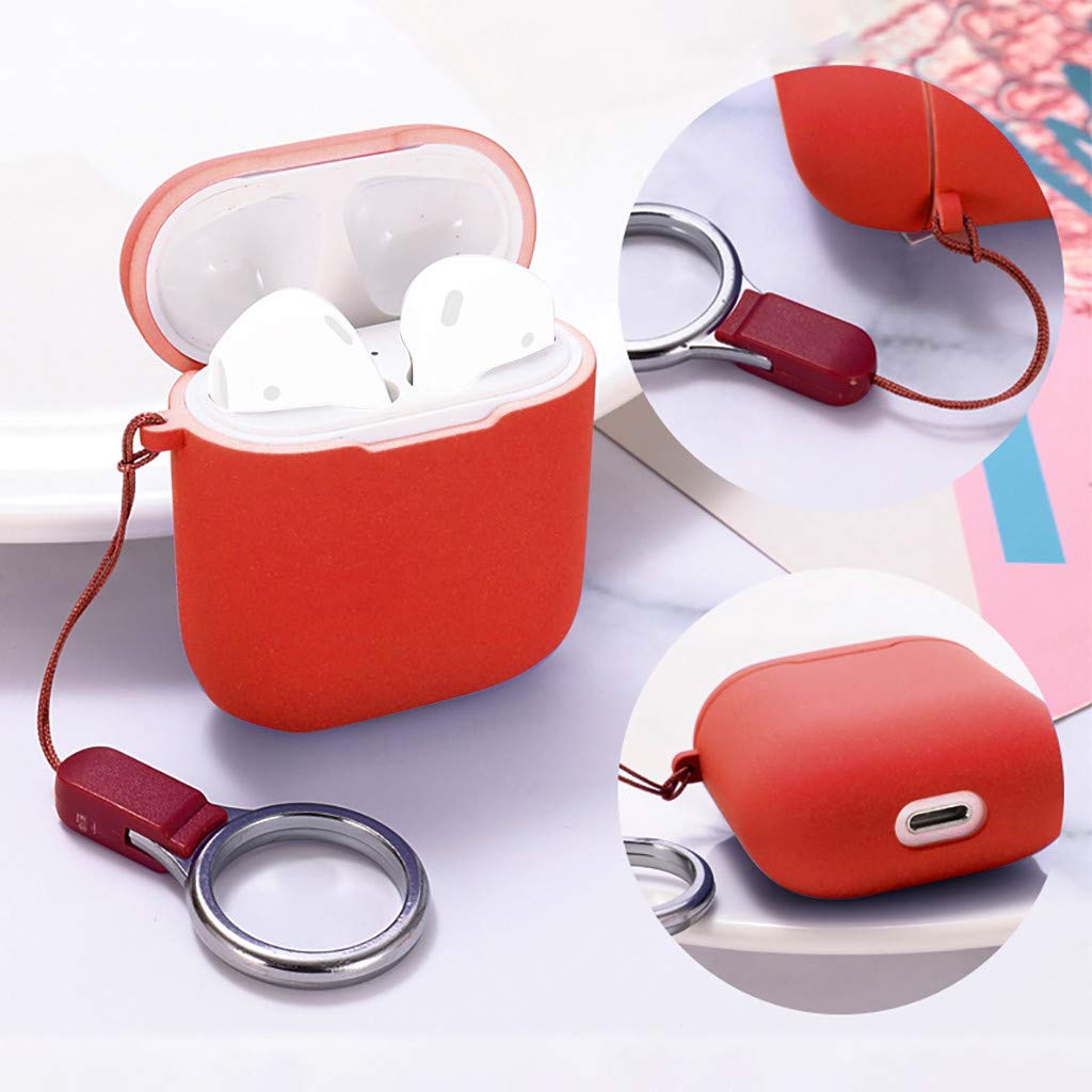 LED anteriore visibile supporta ricarica senza fili Custodia in silicone  compatibile con Apple AirPods 1 \u0026 2 10x5x5cm Orange perfettamente adatta  custodia protettiva antiurto Accessori di illuminazione urban-earth.co.uk