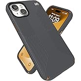 Speck iPhone 15/14/13/16e Case - Built for Drop Protection Grip – for iPhone 15 iPhone 14, 16E, iPhone 13 - Scratch Resistant, Soft Touch, 6.1 Inch Phone Case - Presidio 2 Grip Charcoal Grey/Bronze