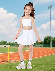 Hvididan Skorts for Girls Tennis Skirt with Shorts