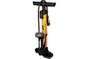 BV Bicycle Pump Durable Bike Floor Pump 17/24 inch Smart Valve Head, 160 psi, Automatically Reversible Presta and Schrader