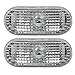 AutoandArt Brock Replacement Front Side Repeater Light Units with White Lens Compatible with 1999-2005 Golf 1995-2005 A4 1998-2005 Passat 1999-2002 Cabrio 1J0 949 117 A