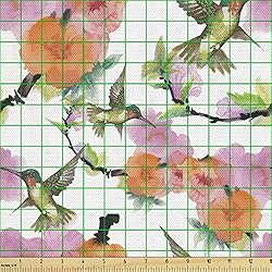 Ambesonne Hummingbird Fabric by The