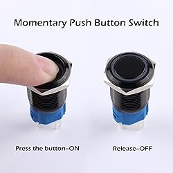 DMWD 2PCS 16MM Momentary Push Button Switch 12V-24V
