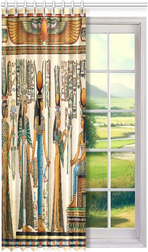Rtosd Cortinas de Ventana de Arte Papyrus Mostrando Queen Nefertari