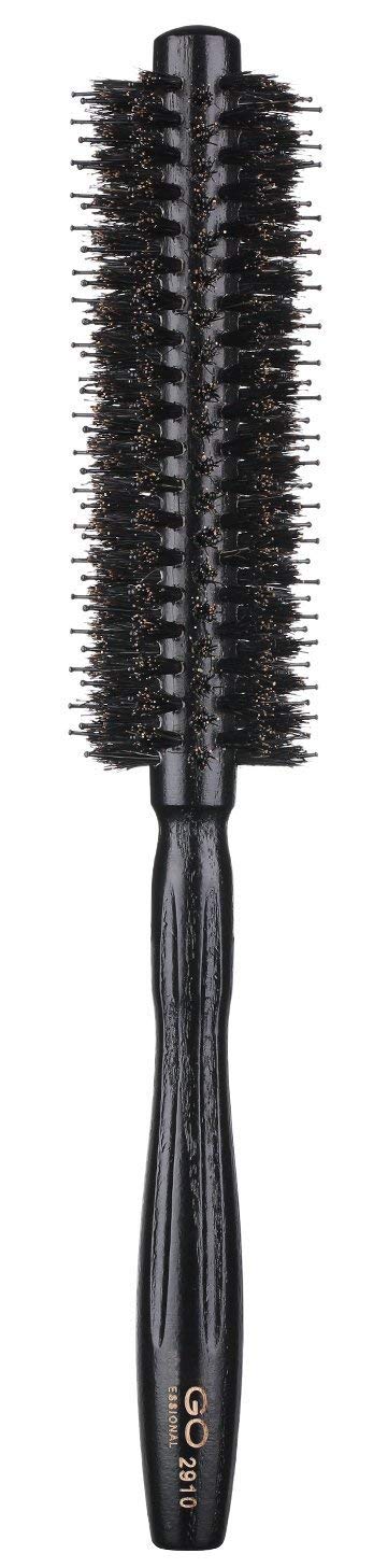 PERFEHAIR Round Brush with Natural Boar and Nylon Bristles, Small Volumizing Hair Brush- 1.7 Inch Diameter Barrel
