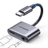 UGREEN USB C to 3.5mm Headphone Adapter Jack and Charger, 2 in 1 USB C to Aux Jack with PD 3.0 60W Fast Charging Compatible w