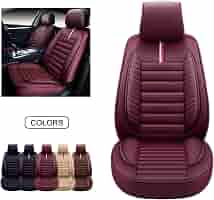 أغطية مقاعد سيارة من الجلد الصناعي من Oasis Auto غطاء وسادة سيارة مصنوع من الجلد الصناعي للسيارات Suv شاحنة اختيار شاملة للملحقات الداخلية التلقائية Os 001 زوج أمامي خمري Amazon Ae السيارات