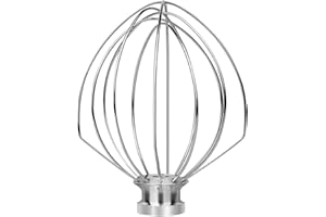 MTTOBO Wire Whip Attachment for KitchenAid 5-6 Quart Bowl-Lift Mixer, K5AWW Whisk Attachment for Kitchen Aid, Egg Cream Stirrer, Flour Cake Balloon Whisk,Accessories for Kitchenaid Mixers