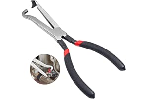 YUEARN 37960 Electrical Disconnect Pliers, 8 inch Automotive Electrical Connector Pliers for Auto Mass Air Flow Sensors, Fuel Injectors, Ignition Coils and Other Auto Parts (Red)