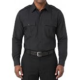 First Class 100% Polyester Short &amp; Long Sleeve Zippered Uniform Shirt 4 Pocket Hidden, Law Enforcement BDU Zipper Closure.