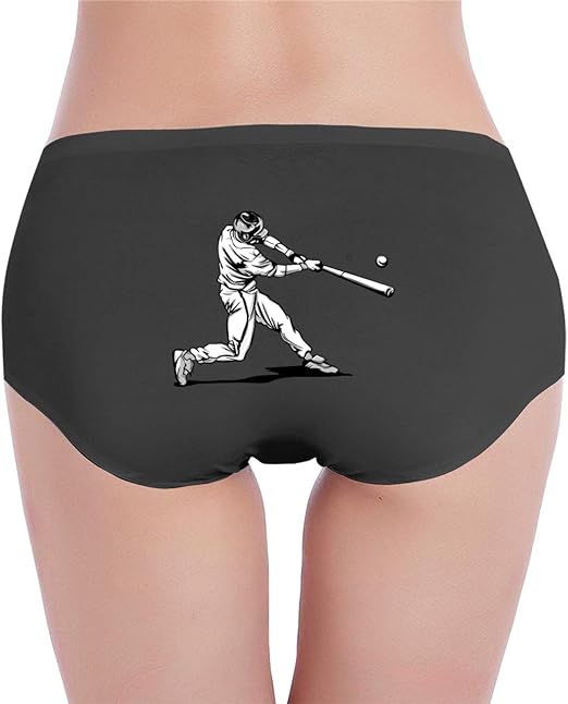 Women's Comfort Underwear Baseball Player Batter Swinging