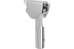 BESPORTBLE Metal Mop Pole Clip Replacement Chuck 2.0mm Chrome Mop Accessory Rod Clip for Bathroom Cleaning