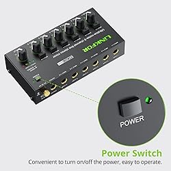 LiNKFOR 6 Channel Audio Mixer, Ultra-compact 6