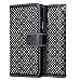 Samsung Galaxy S5 Case, Terrapin [Black] [Etched Floral Pattern] Textured PU Leather Wallet Case with Card Slots ID Window Cash Compartment and Detachable Wrist Strap Case for Samsung Galaxy S5 - Black