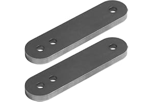 Fanmao 1 Pair 6" Center-to-Center Universal Adjustable Leaf Spring Shackles, 1/2" Hole, 3/8" Steel Heavy Duty, for Off-Road & Trailers