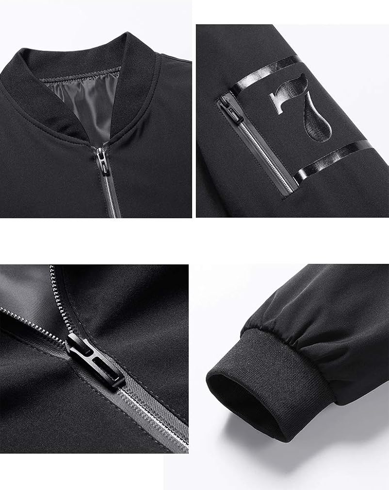 Litteking Men's Lightweight Bomber Jacket Casual Softshell Coat Zipper Sportwear Windbreaker Flight Jacket at  Men’s Clothing store