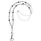 Hidden Hollow Beads Women's Unique Artisitc Beaded Lanyard Strong Breakaway Clasp for ID Badge Card Holder Teacher Cruise Keys Keychain