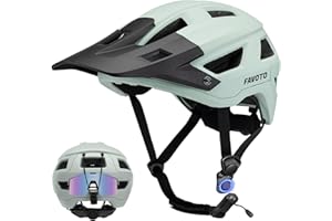Favoto Mountain Bike Helmet Adult- Dual Shell Magnetic Buckle Lightweight MTB Bicycle Helmet Adjustable for Adults Men Women CPSC Certificated