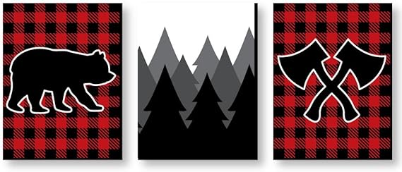 plaid nursery decor