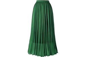 THHGPO Women's Metallic Shiny Maxi Skirts Lightweight Silky Flowy Skirt for Summer Beach Holiday