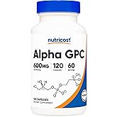 Nutricost Alpha GPC 600mg, 120 Vegetarian Capsules - Non-GMO and Gluten Free, 300mg Per Capsule