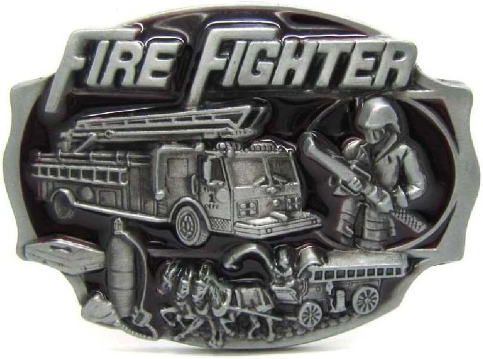 Fire Fighter Fireman Fire Dept Trucks Metal Belt Buckle Firefighter Ameican Hero