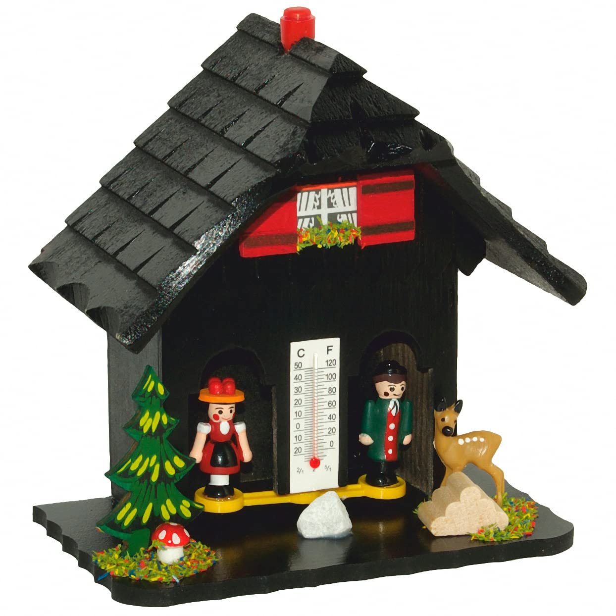 Trenkle German Black Forest weather house black TU 73 schwarz