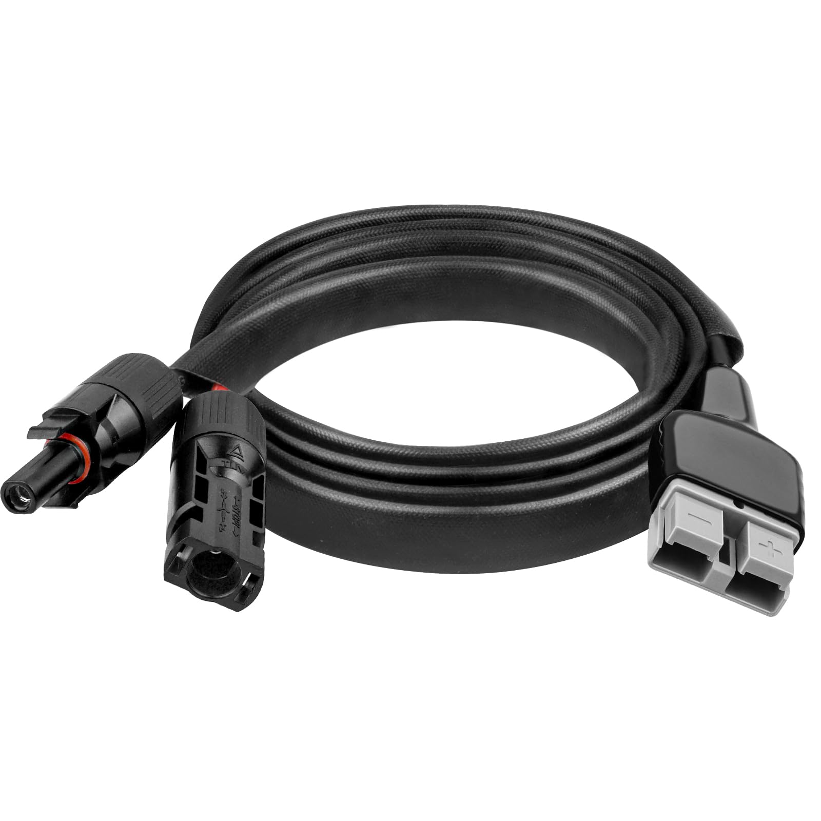 Photo 1 of XRDS -RF 10AWG Tinned Copper Extension Cable with Protective Sleeve, Solar Connector to Anderson-Style 50A Plug, Heavy-Duty Cable for Outdoor Power Systems, RVs, and Battery Connections 5FT