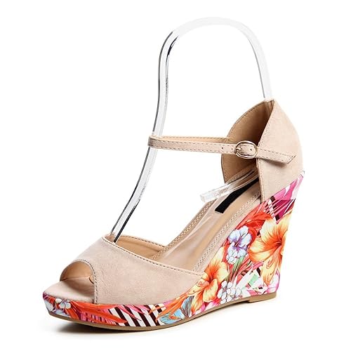 topschuhe24 685 Damen Pumps Sandalen Keilabsatz
