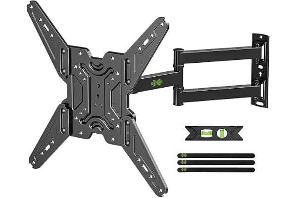 USX MOUNT Full Motion TV Wall Mount for 26-65 Inch TVs up to 77Lbs, Wall Mount TV Bracket, Single Stud Articulating TV Mount,