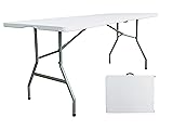 JingPieCle 6 Foot Folding Table 6ft Fold in Half
