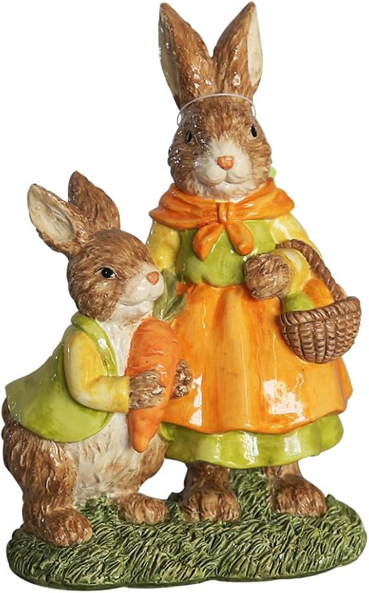 Set of 2 Resin Bunny Easter Decoration Bunnies Ornament Easter Decor Bunnies Rabbit