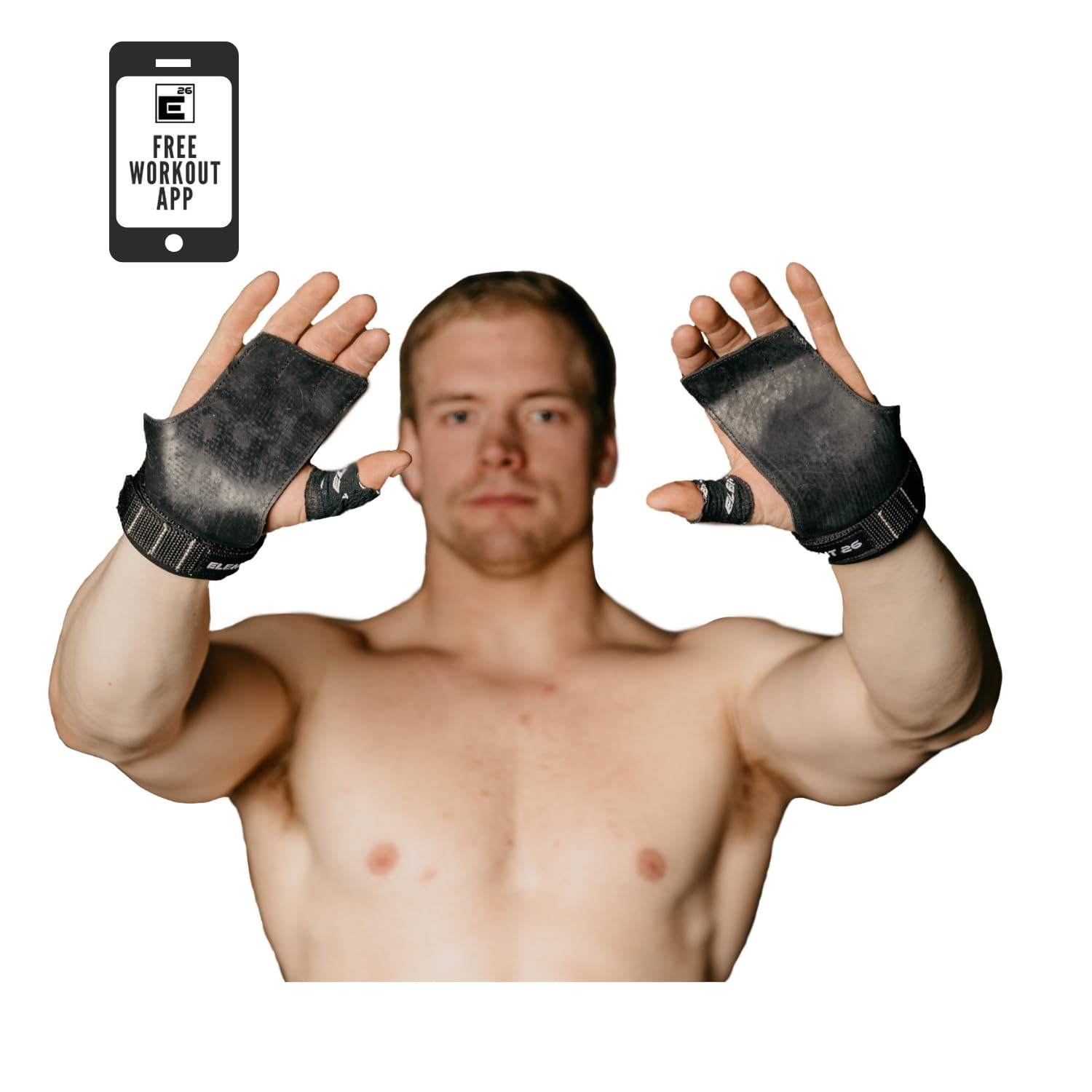 Element 26 IsoGrip Hand Grips for WODs, Gymnastics, Weight Lifting, and Cross Training - Gymnastics Grips for Men and Women - Cross Training Gloves - (Large, IsoGrip with Loops)