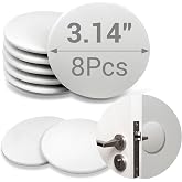 ZJWZLG Door Stoppers for Wall, 3.14" White, 8 Pack | Heavy-Duty Adhesive, Wall Protector, Shock-Absorbent Protectors from Door Knobs, Prevents Scratches on Walls &amp; Doors