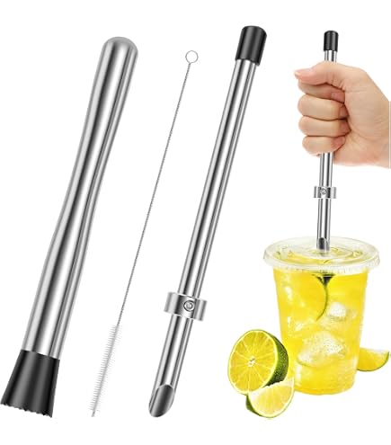 7-Piece Lemonade Stand Supplies Kit – Includes Straw Puncher, Juicer, Muddler & Wire Masher