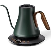 Cocinare FLOW B9 Gooseneck Electric Kettle &plusmn;1&deg;F Temperature Control | Pour Over Coffee &amp; Tea, 0.9L Capacity, 1500W Fast Heating, 60-Minute Keep Warm, Brew Timer, Delacroix Green