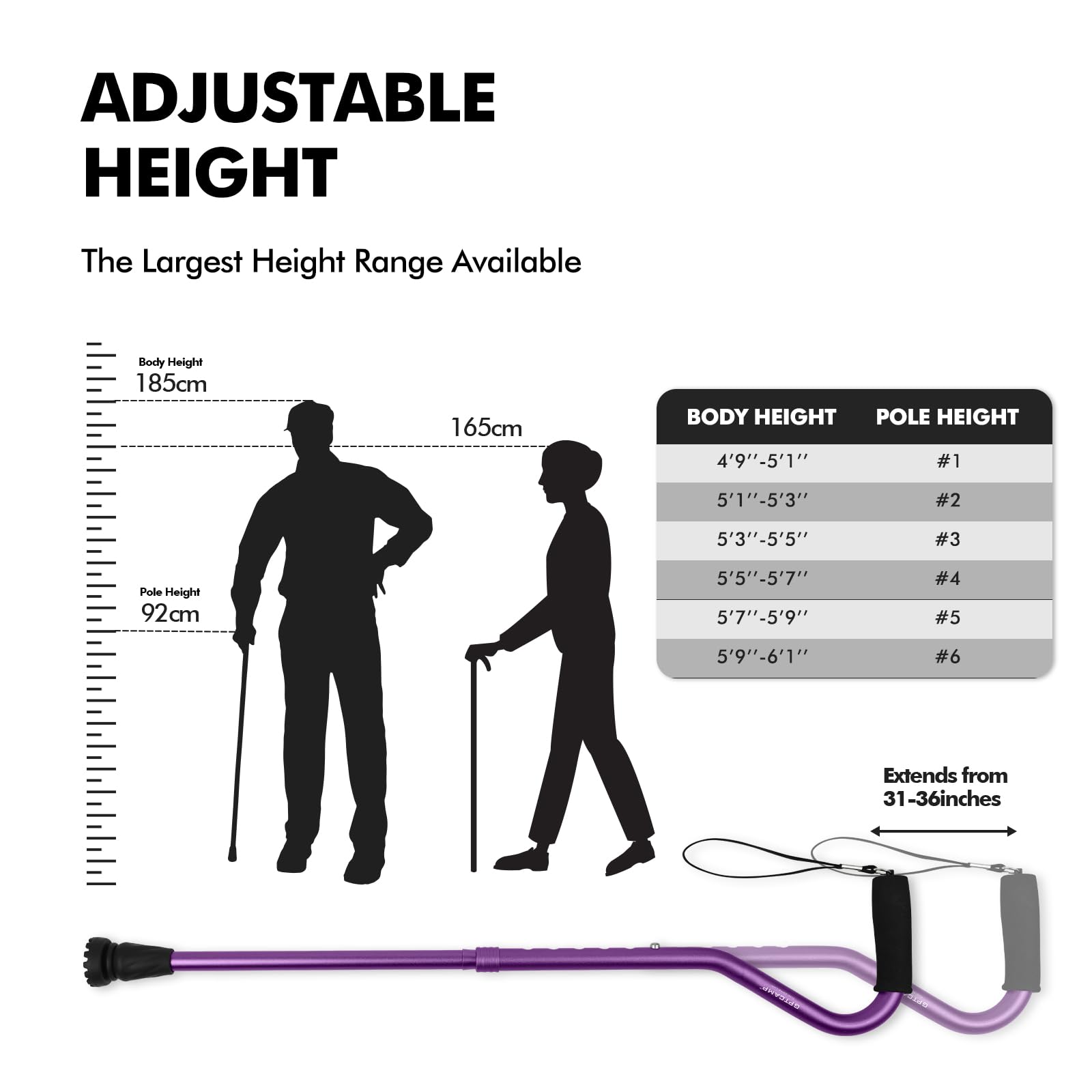 GPTCAMP Walking Cane and Walking Stick for Men Women,Lightweight Folding Canes with Offset Soft Cushioned Handle,Adjustable & Collapsible,Mobility & Leg Surgery Recovery