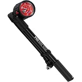 PRO BIKE TOOL Bike Shock Pump - 300 PSI High Pressure Shock Pump for Mountain Bike, MTB &amp; Bicycle Suspension - Air Fork and Rear Shock Pump with No Leak Valve, Industrial Gauge &amp; T-Handle