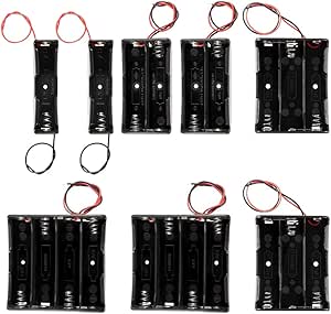 GTIWUNG 8Pcs 1/2/3/4 × 3.7V 18650 Caja de Soporte de ...