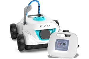 AIPER Automatic Pool Cleaner, Robotic Pool Vacuum for Above Ground Pools with 33ft Swivel Floating Cable- Orca 800 Mate, White