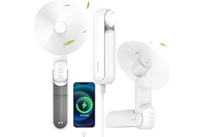 NONLOCK 4 IN 1 Portable Mini Handheld Fan,Personal Foldable Cooling Travel Fan, Pocket Hand Fan for Face Lash,Desk Fan,Flashlight,Summer Concerts Camping, Birthday Gifts for Women Mom (White)
