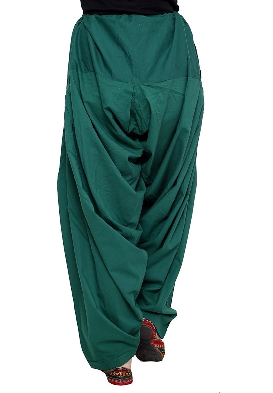 kalpit creations women's cotton semi-patiala salwar bottom pants (green, free size)