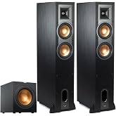 Klipsch Reference R-26FA Dolby Atmos Floorstanding Speaker (Pair) + R-12SW 12&Prime; Subwoofer &ndash; Premium Home Theater Tower &amp; Deep Bass Sub Bundle