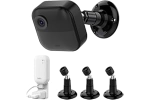 Hibezos All-New Blink Outdoor Camera Mount,Compatible with Blink Outdoor Camera(4th &3rd Gen),360 Degree Adjustable Mount with Sync Module Outlet Holder for Blink Cam System (Black,3Pack)