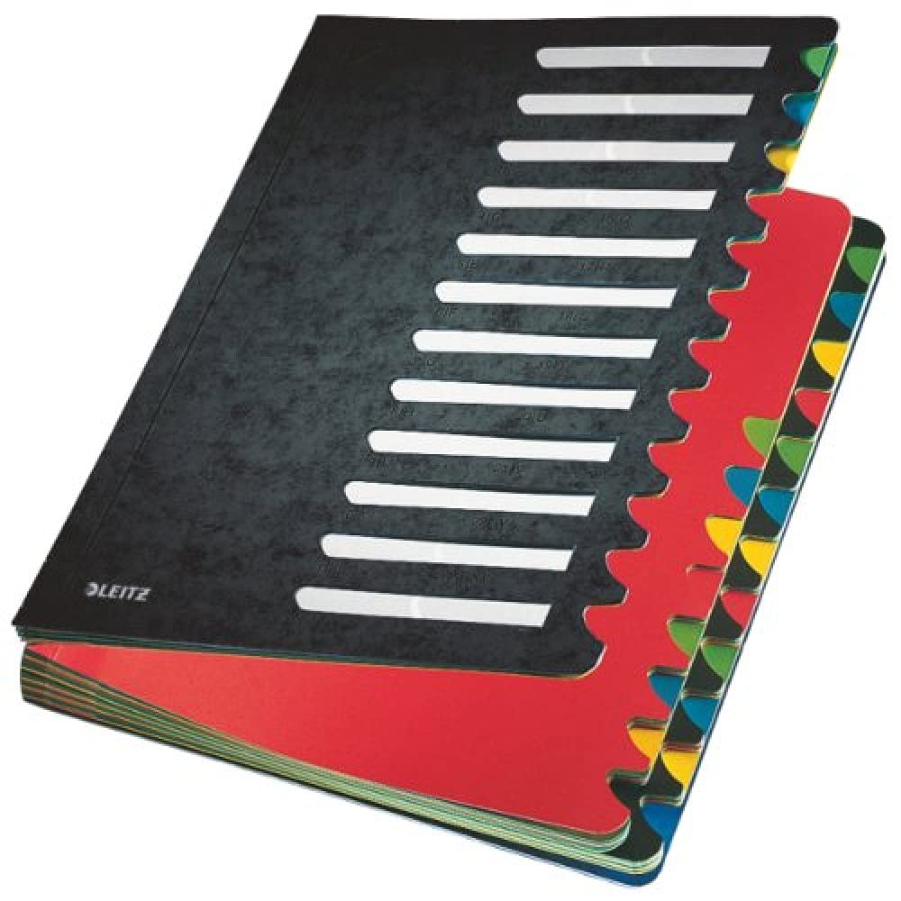 Leitz 59140095 A4 Colour Desk Organiser, 24 Dividers, Black